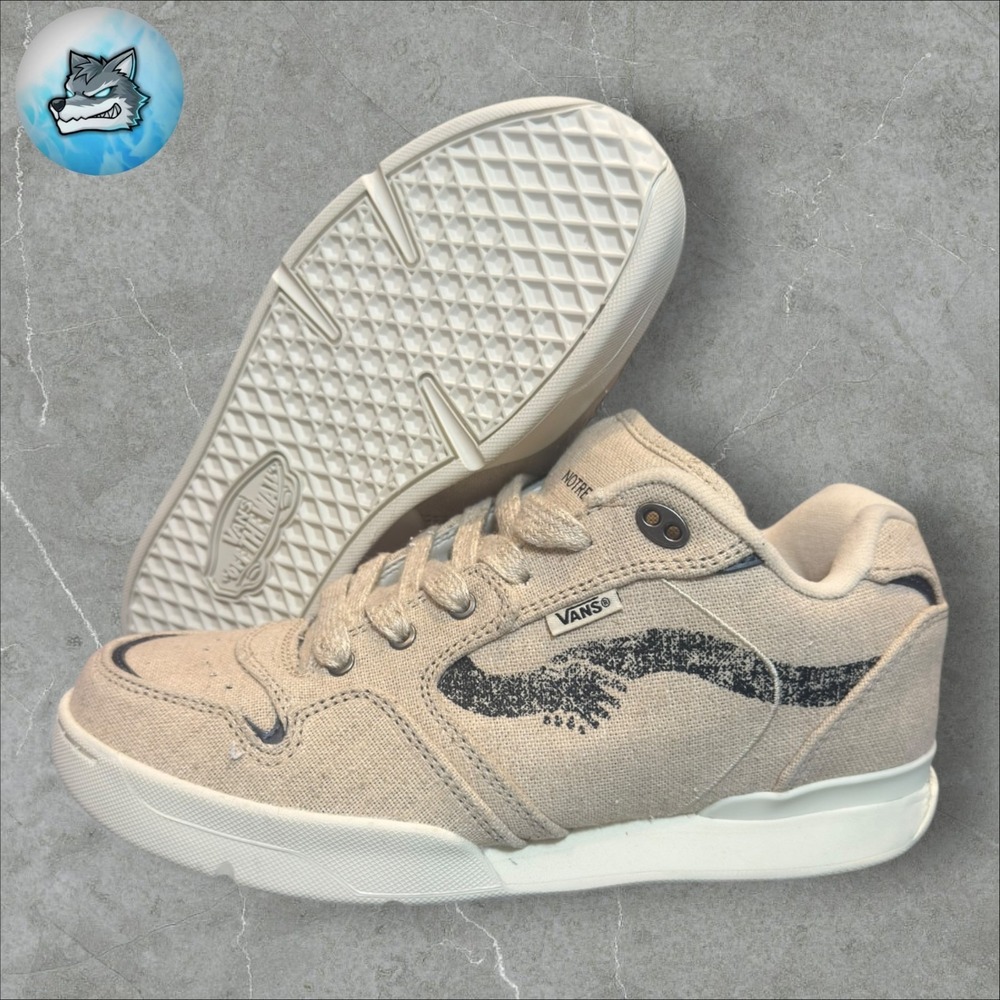 Vans x Notre Rowley XLT LX Linen Silver Skate Shoes Men's 8.5 VN000D1GDPB1